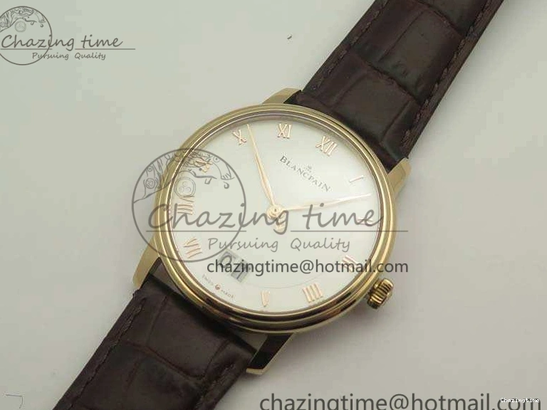 0519 Villeret 6669 RG HG 1:1 Best Edition White Dial On Leather Strap V UrbanStyle 8096
